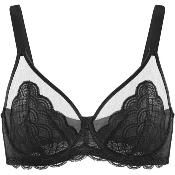 Plus Size Lace Minimizer Bra Full Coverage Support for Large Bust